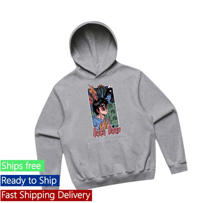 Neck Deep Store Merch Lnotgy Manga Hoodie Athletic Heather Neck Deep Store Merch Lnotgy Manga Hoodie Athletic Heather
