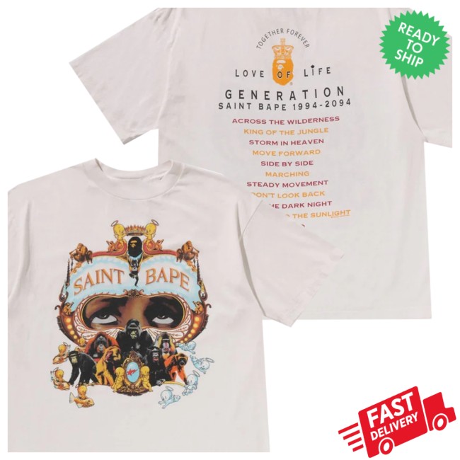 Complex Store Merch A Bathing Ape Bape X Saint Mxxxxxx Generation Tee Mens Complex Store Merch A Bathing Ape Bape X Saint Mxxxxxx Generation Tee Mens