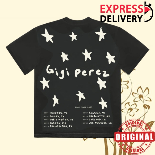 Gigi Perez Music Store Merch Black Tour Tee Gigi Perez Music Store Merch Black Tour Tee
