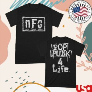 Artistfirst Store Merch New Found Glory Pop Punk 4 Life T-Shirt (Black)