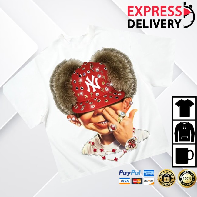 Noissey Store Merch Bad Boy & Red Diamond Beanie Print Boxy Oversized T-Shirt Noissey Store Merch Bad Boy & Red Diamond Beanie Print Boxy Oversized T-Shirt