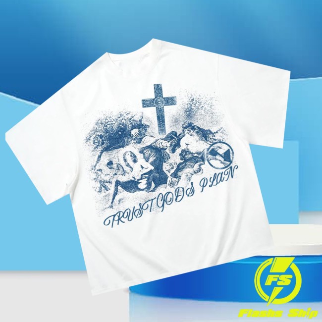 Noissey Store Merch Cyanotype-Style Art Print Boxy Oversized T-Shirt Noissey Store Merch Cyanotype-Style Art Print Boxy Oversized T-Shirt