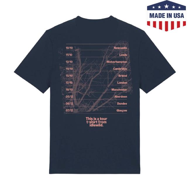 Idlewild Merch Store 2025 Tour T-Shirt Navy Idlewild Merch Store 2025 Tour T-Shirt Navy