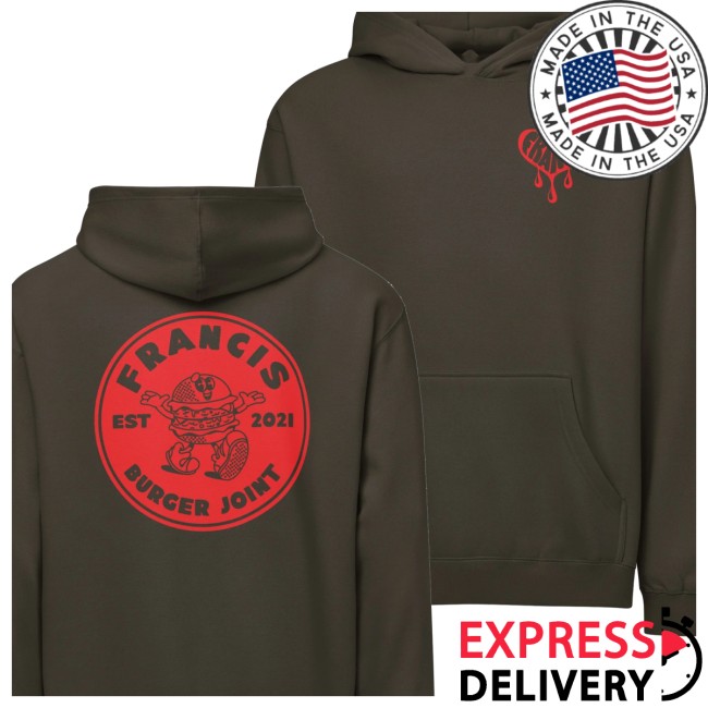 Francis Burger Joint Store Merch Francis Bleeding Heart Hoodie Francis Burger Joint Store Merch Francis Bleeding Heart Hoodie