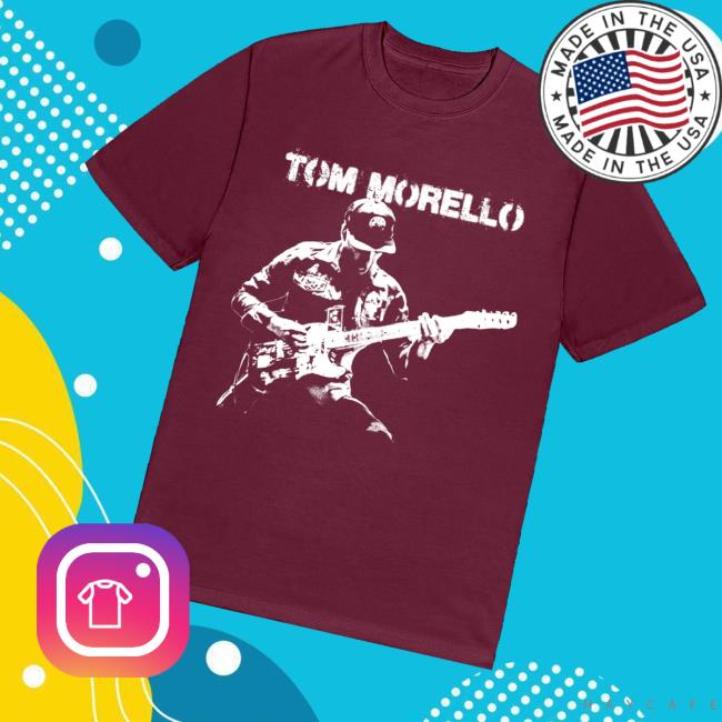 Tom Morello Merch Store Stencil Maroon T-Shirt Tom Morello Merch Store Stencil Maroon T-Shirt