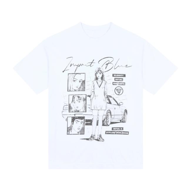Hypland Merch Store Initial D Impact Blue Shirt Hypland Merch Store Initial D Impact Blue Shirt
