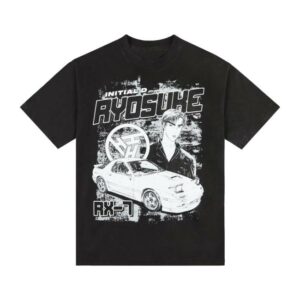 Hypland Merch Store Initial D Ryosuke Profile Shirt Black