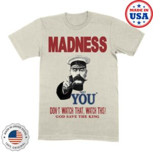Madness Merch Store God Save The King Natural T-Shirt