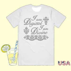 Erin Lecount Merch Store I Am Digital I Am Divine White Tee