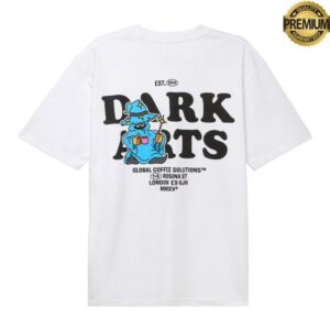 Dark Arts Coffee Store Merch Wizard T-Shirt White