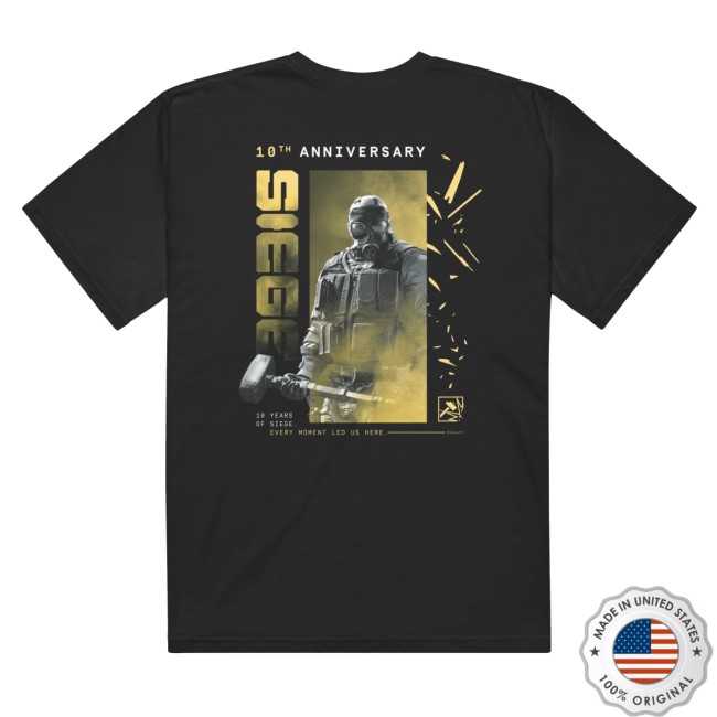 Ubisoft Gearshop Store Six Siege T-Shirt 10Th Anniversary Sledge Shirt Ubisoft Gearshop Store Six Siege T-Shirt 10Th Anniversary Sledge Shirt