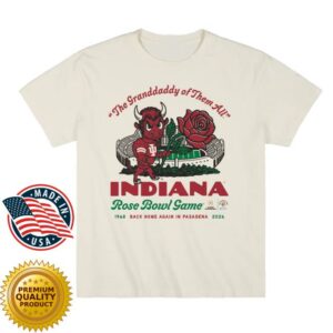 Homefield Apparel Merch Store Indiana Hoosiers The Grandaddy Of Them All 2026 Rose Bowl Heavyweight Tee