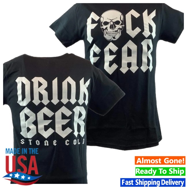 Extreme Wrestling Shirts Store Merch Stone Cold Steve Austin F Fear Drink Beer Mens T-Shirt Extreme Wrestling Shirts Store Merch Stone Cold Steve Austin F Fear Drink Beer Mens T-Shirt