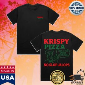 Krispy Pizza Merch Store No Slop Jalops Black T-Shirt