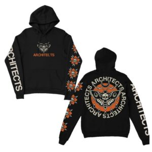 Architects Merch Store Moths Head Black Hoodie