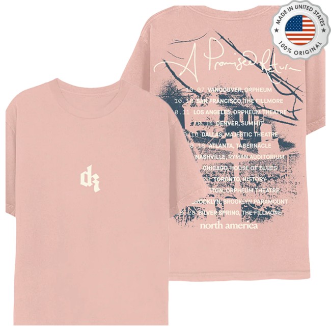 Dermot Kennedy Store Merch A Promised Return Tour Tee Pink Dermot Kennedy Store Merch A Promised Return Tour Tee Pink