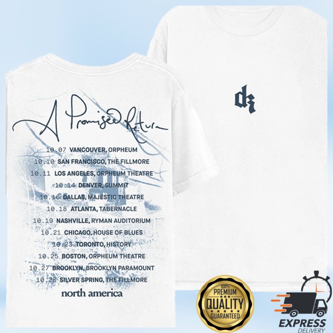 Dermot Kennedy Store Merch A Promised Return Tour Tee White Dermot Kennedy Store Merch A Promised Return Tour Tee White