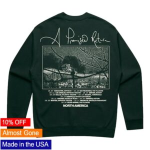 Dermot Kennedy Store Merch A Promised Return Tour Crewneck Pine Green