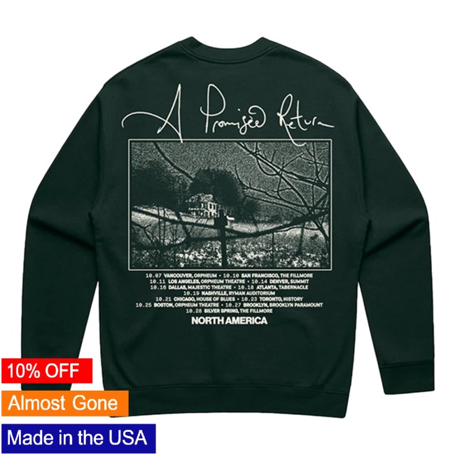 Dermot Kennedy Store Merch A Promised Return Tour Crewneck Pine Green Dermot Kennedy Store Merch A Promised Return Tour Crewneck Pine Green