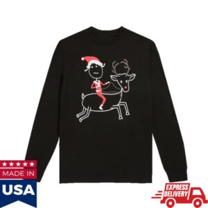 Rihanna Merch Store Rhenna Reindeer Long Sleeve Tee