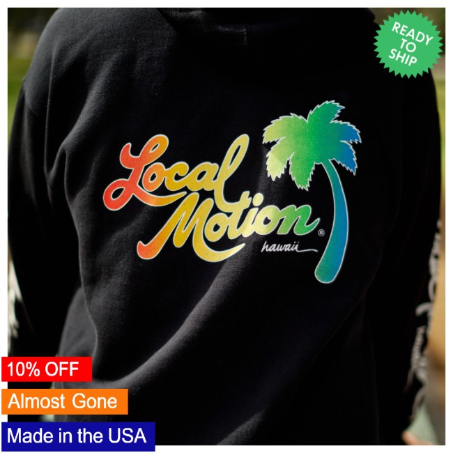 Local Motion Store Merch Og Rainbow Logo Pullover Hoodie Local Motion Store Merch Og Rainbow Logo Pullover Hoodie