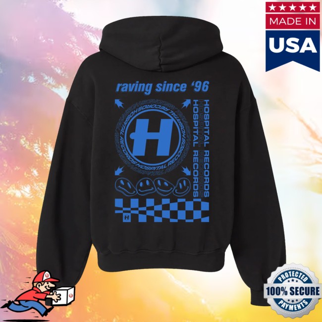 Hospital Records Store Merch Since 96′ Black Hoodie Hospital Records Store Merch Since 96′ Black Hoodie