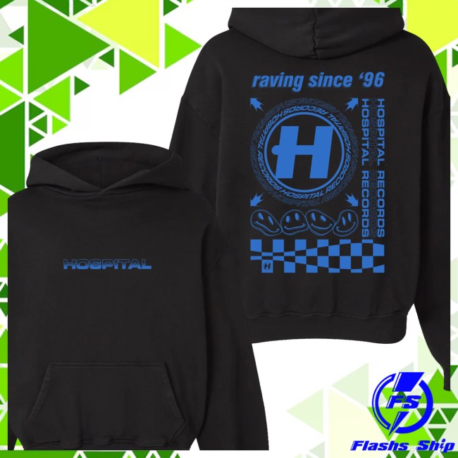 Hospital Records Store Merch Since 96′ Black Hoodie Hospital Records Store Merch Since 96′ Black Hoodie