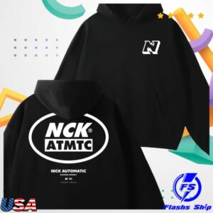 Nck Atmtc Store Merch Block Badge Pullover Hoodie Black