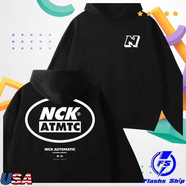 Nck Atmtc Store Merch Block Badge Pullover Hoodie Black Nck Atmtc Store Merch Block Badge Pullover Hoodie Black