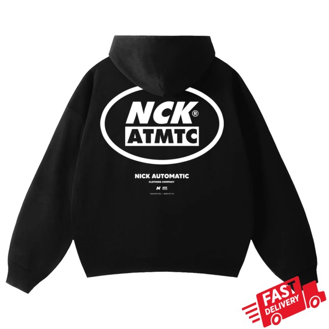 Nck Atmtc Store Merch Block Badge Pullover Hoodie Black Nck Atmtc Store Merch Block Badge Pullover Hoodie Black