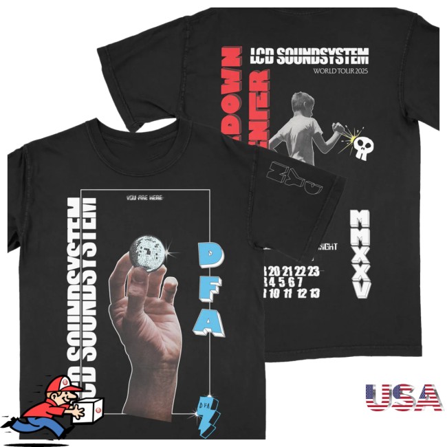 Dfa Records Store Merch Lcd Soundsystem Knockdown Center 2025 Black T-Shirt Dfa Records Store Merch Lcd Soundsystem Knockdown Center 2025 Black T-Shirt