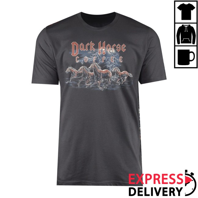 Dark Horse Coffee Roasters Sore Merch Wild Horses T-Shirt Dark Horse Coffee Roasters Sore Merch Wild Horses T-Shirt