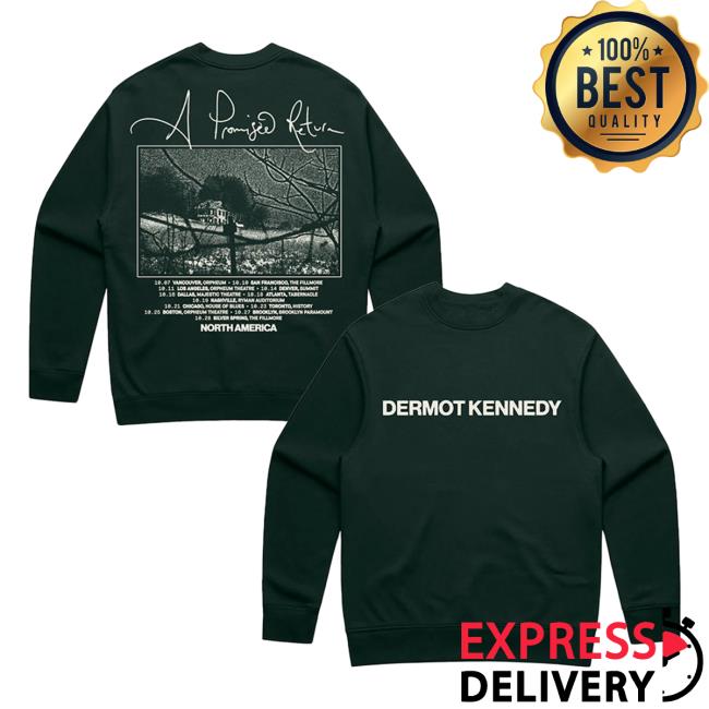 Dermot Kennedy Merch Store A Promised Return Tour Crewneck Pine Green Dermot Kennedy Merch Store A Promised Return Tour Crewneck Pine Green
