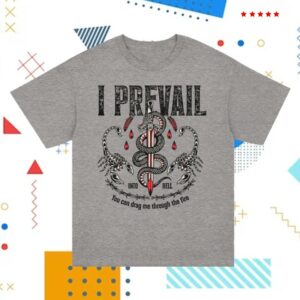 I Prevail Merch Store Into Hell T-Shirt Heather Grey