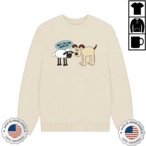 Wallace And Gromit Store Merch Gromit Meets Shaun Oversized Sweatshirt