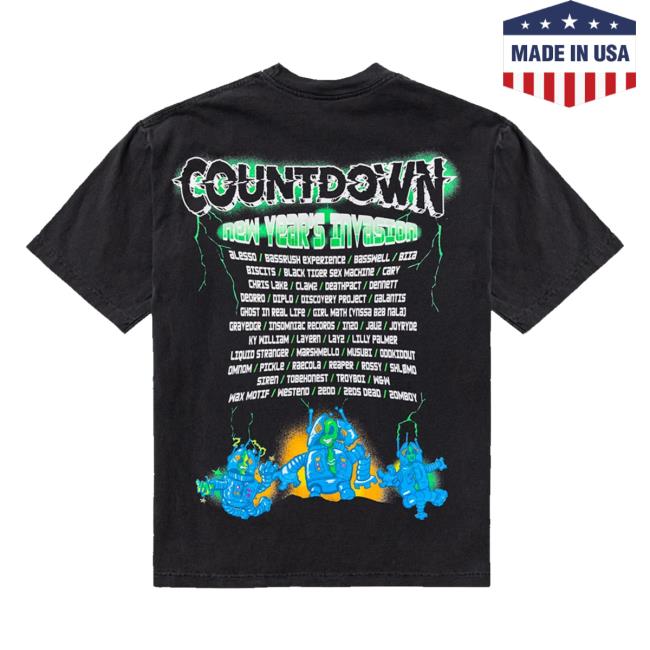 Insomniac Shop Merch Store Countdown Disguised Lineup Ss Tee Insomniac Shop Merch Store Countdown Disguised Lineup Ss Tee