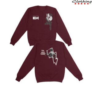 Dfa Records Merch Store Lcd Soundsystem Knockdown Center 2025 Maroon Crewneck Sweatshirt