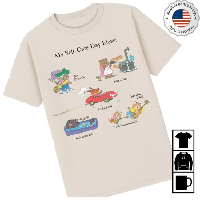 Hottopic Shop Merch Richard Scarry Self Care Ideas T-Shirt Hottopic Shop Merch Richard Scarry Self Care Ideas T-Shirt