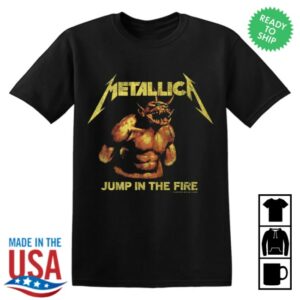 Direct Merch Store Merch Metallica ‘Jump In The Fire Vintage’ T-Shirt