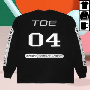 Tde Store Merch Tde Sports Long Sleeve Black