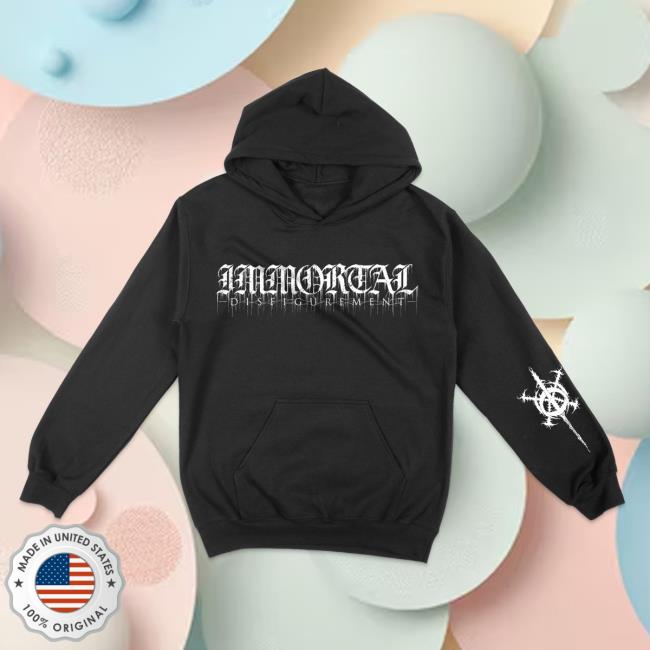 Immortal Disfigurement Merch Store Logo Hoodie Black Immortal Disfigurement Merch Store Logo Hoodie Black