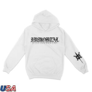Immortal Disfigurement Merch Store Logo Hoodie White