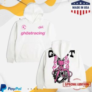 Ghost Racing Merch Store Ghost Girl Pink Hoodie