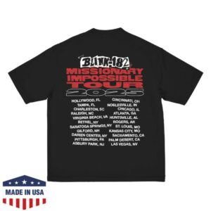 Blink 182 Store Merch Characters 2025 Tour Tee