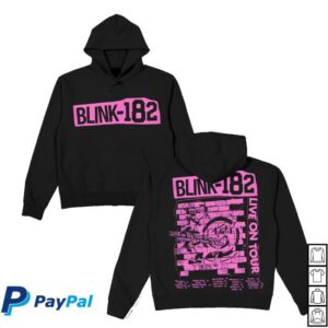 Blink 182 Merch Store Missionary Impossible Pink Brickwall Pullover Hoodie