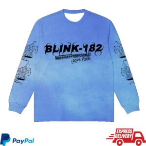 Blink 182 Merch Store Missionary Impossible 2025 Tour Blue Longsleeve