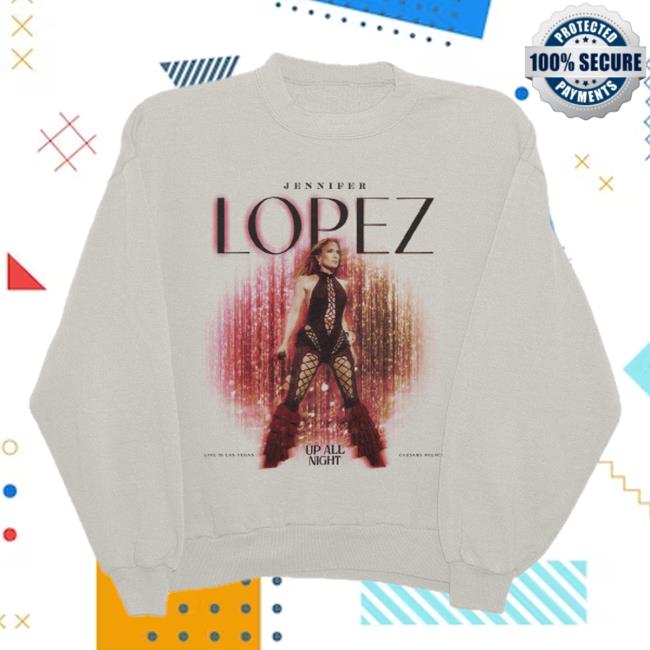 Jennifer Lopez Merch Store Shop Up All Night Glitzy Crewneck Jennifer Lopez Merch Store Shop Up All Night Glitzy Crewneck