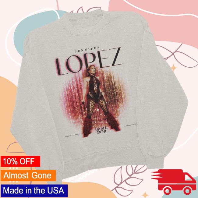Jennifer Lopez Merch Store Shop Up All Night Glitzy Crewneck Jennifer Lopez Merch Store Shop Up All Night Glitzy Crewneck