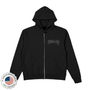 Blink182 Merch Store Shop Spray-Paint Smiley Black Zip Hoodie