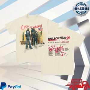 Burna Boy Merch Store Shop Circle The Wagon Tour T-Shirt
